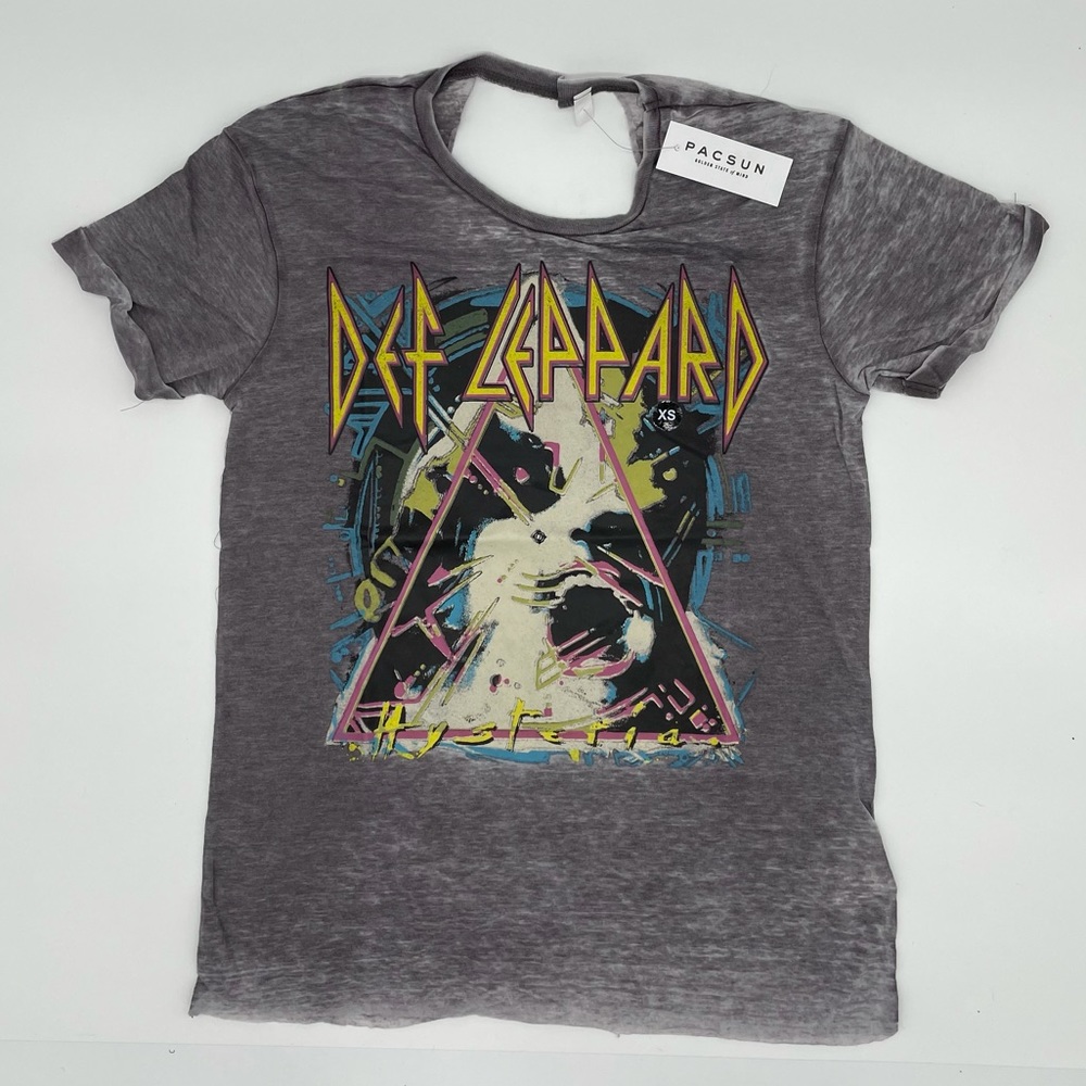NWT SO COOL PacSun Def Leopard burnout tee